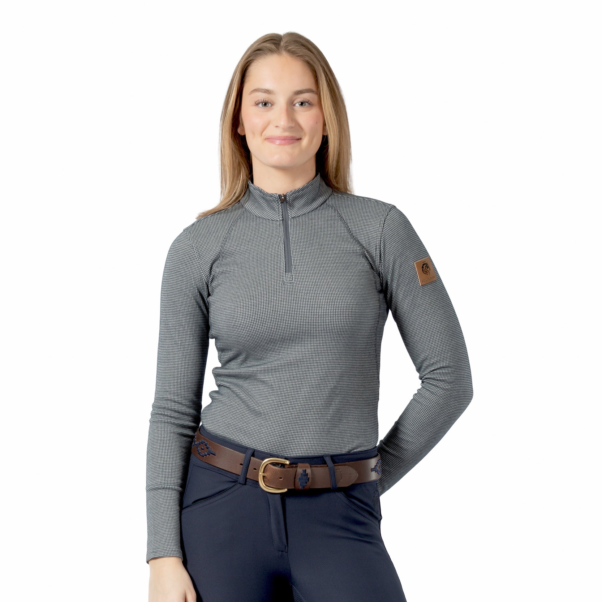 Equinavia Lara Ladies Houndstooth Quarter Zip