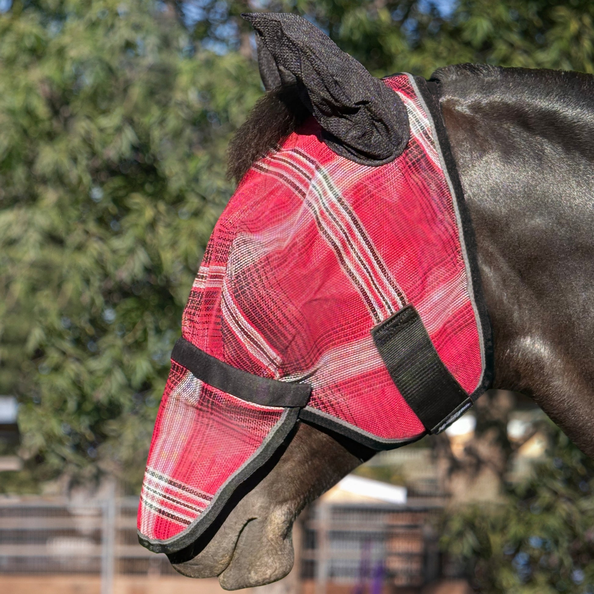 Kensington Fleece Fly Mask with Nose, Dual Ears & Forelock