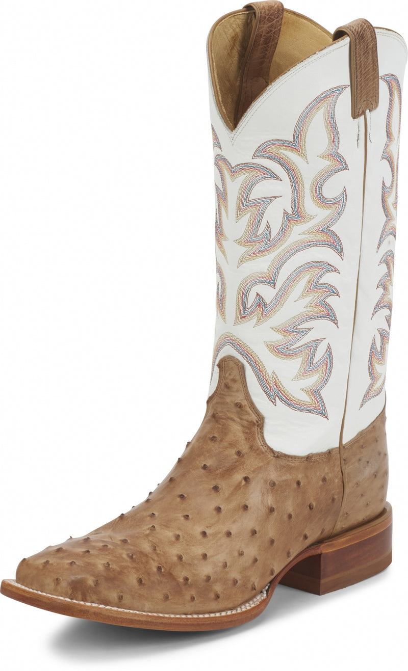 Justin Mens Pascoe 13" Full Quill Ostrich Boots