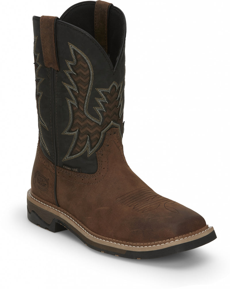 Justin Mens Bolt 11" Nano Comp Toe Boots