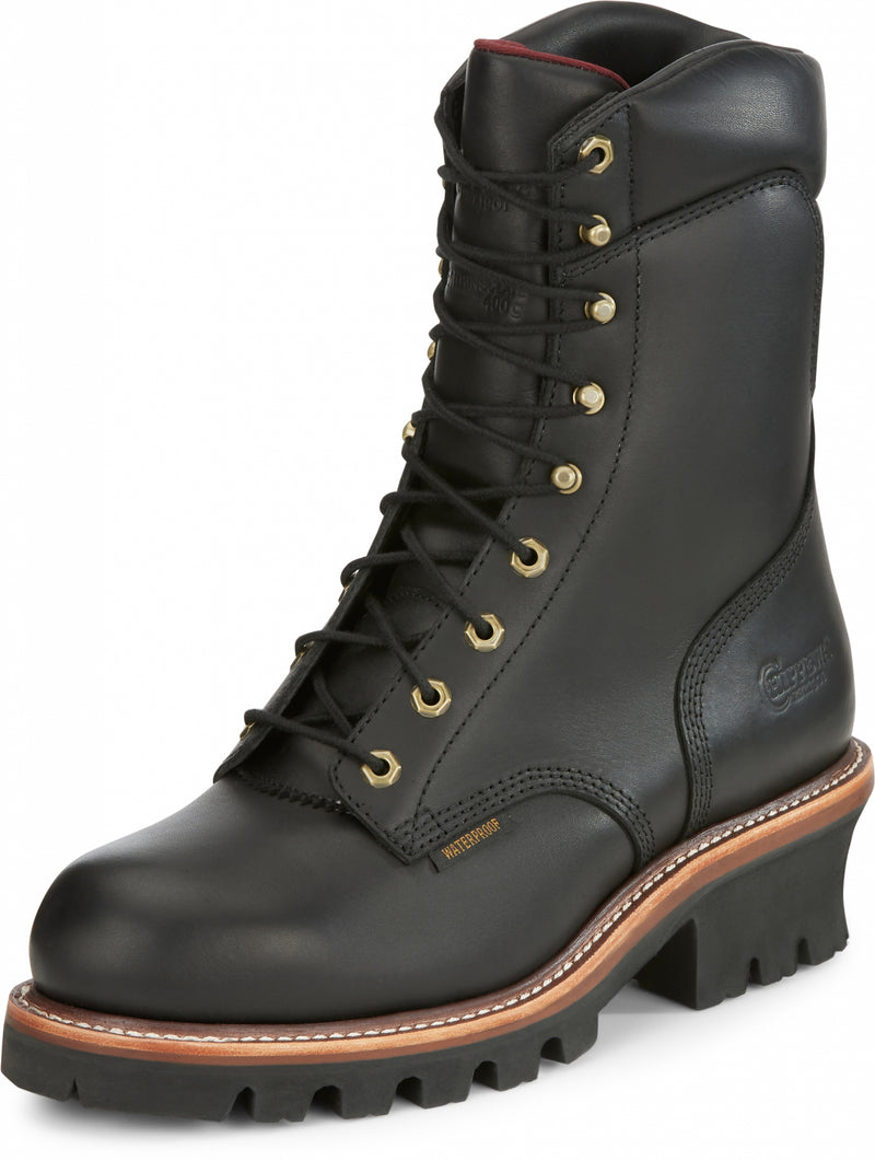 Chippewa Mens Super DNA 9" Waterproof Steel Toe Insulated Logger Boots