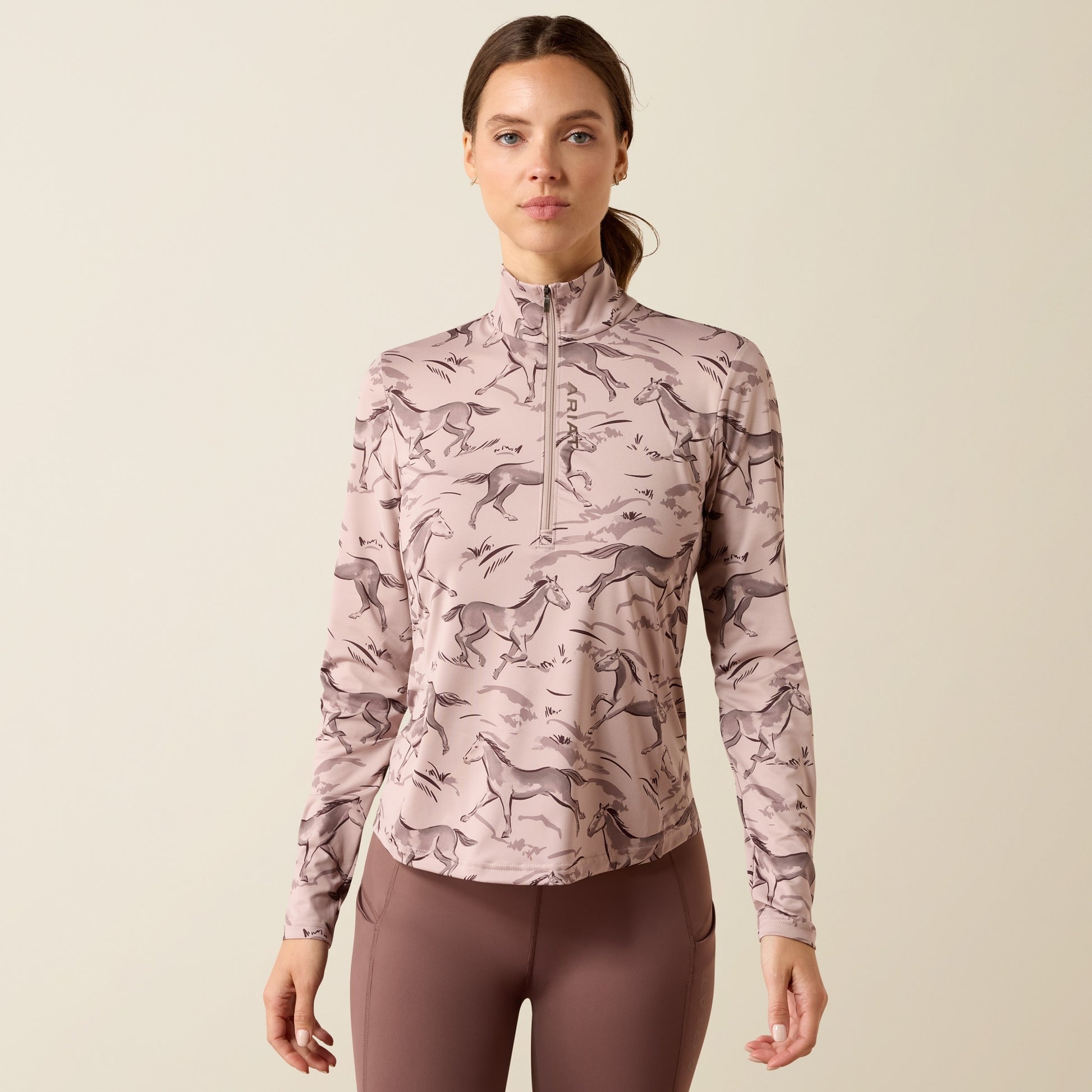 Ariat LunaVeil Ladies 1/2 Zip Baselayer Print