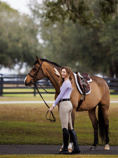 Essex Classics Ladies "Luna II" Lavender with Daisy Delight Long Sleeve Performance Show Shirt