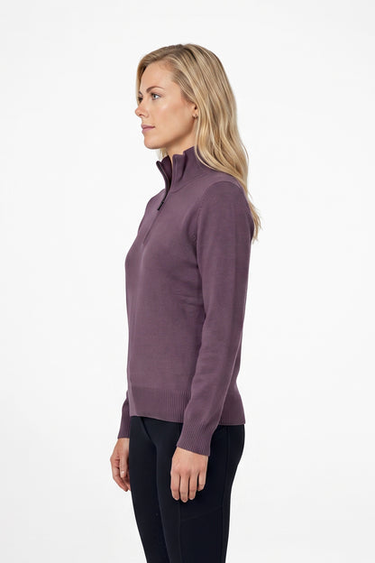 Weatherbeeta Ladies 1/2 Zip Collared Knit Pullover