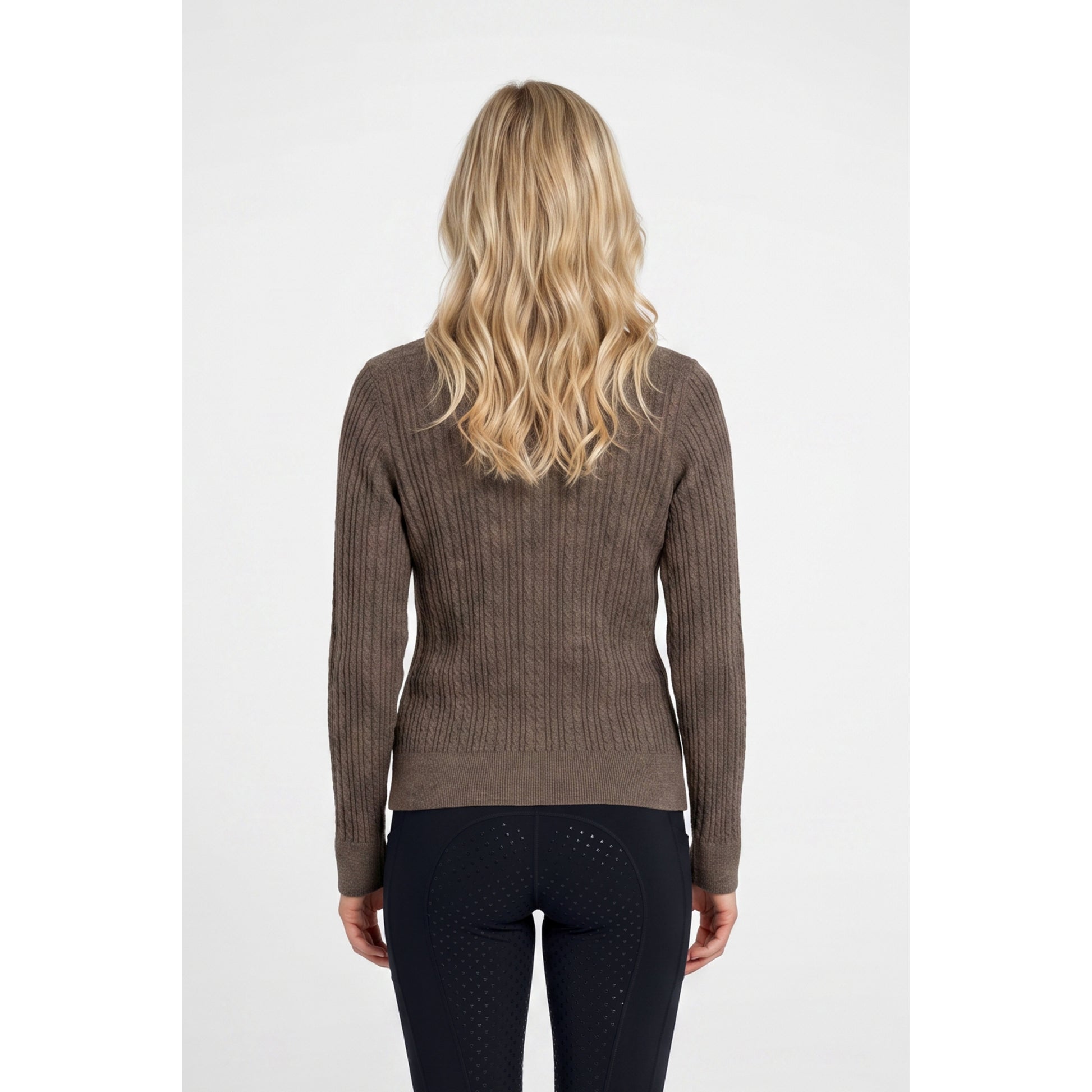 Weatherbeeta Ladies Cable Knit V-Neck Pullover