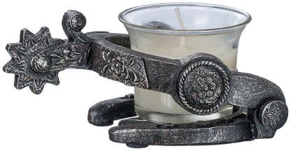 Gift Corral Spur with Horseshoe Votive Holder