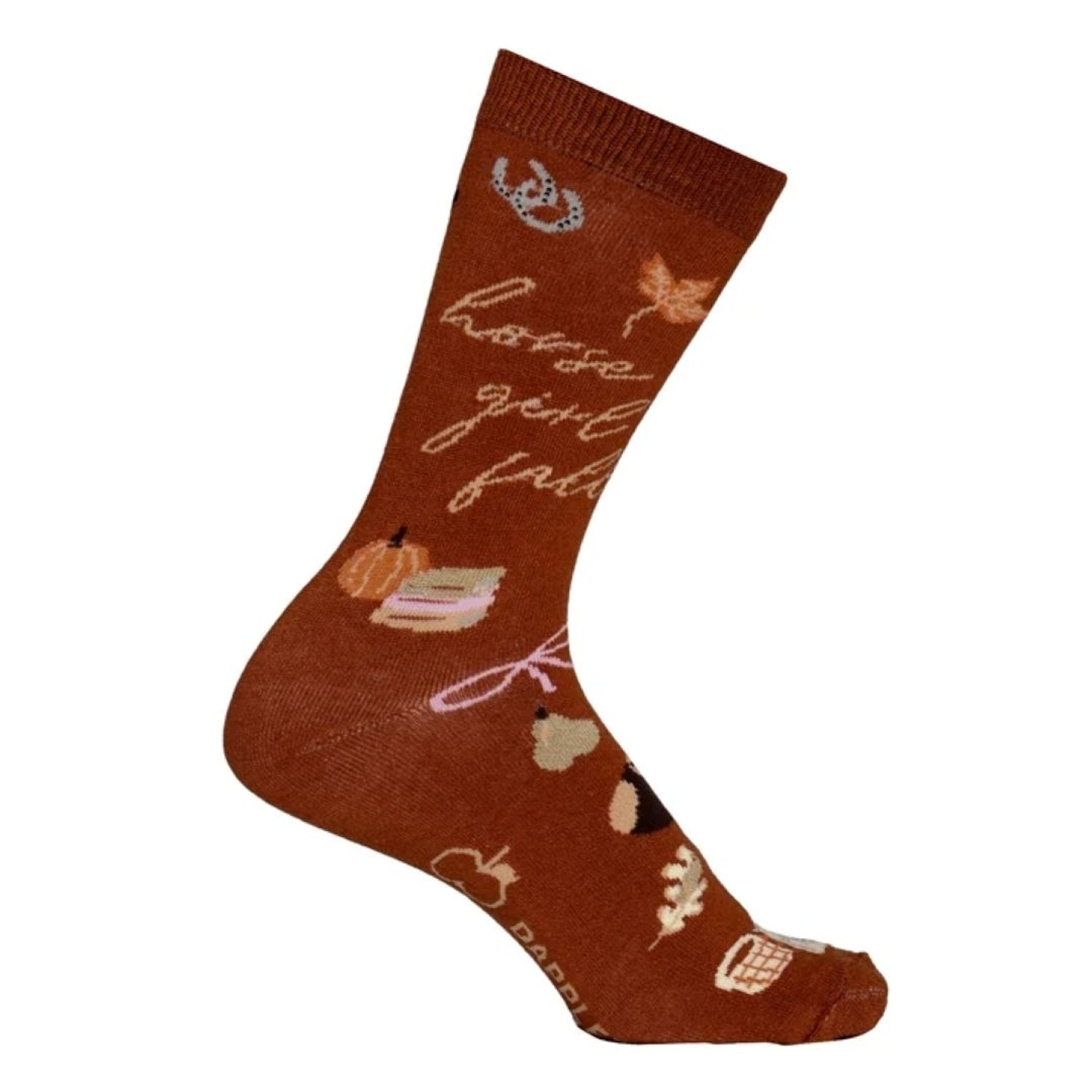Dapplebay Horse Girl Fall Crew Socks
