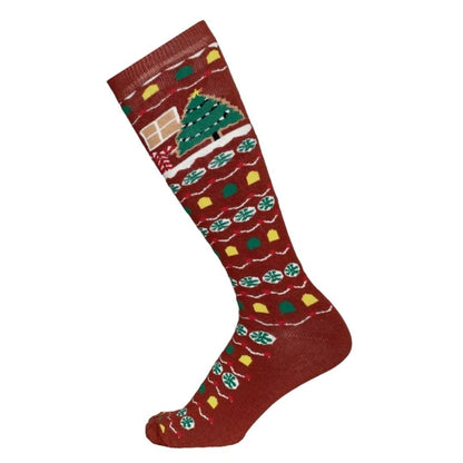 Dapplebay Ladies Gingerbread Horse Boot Socks