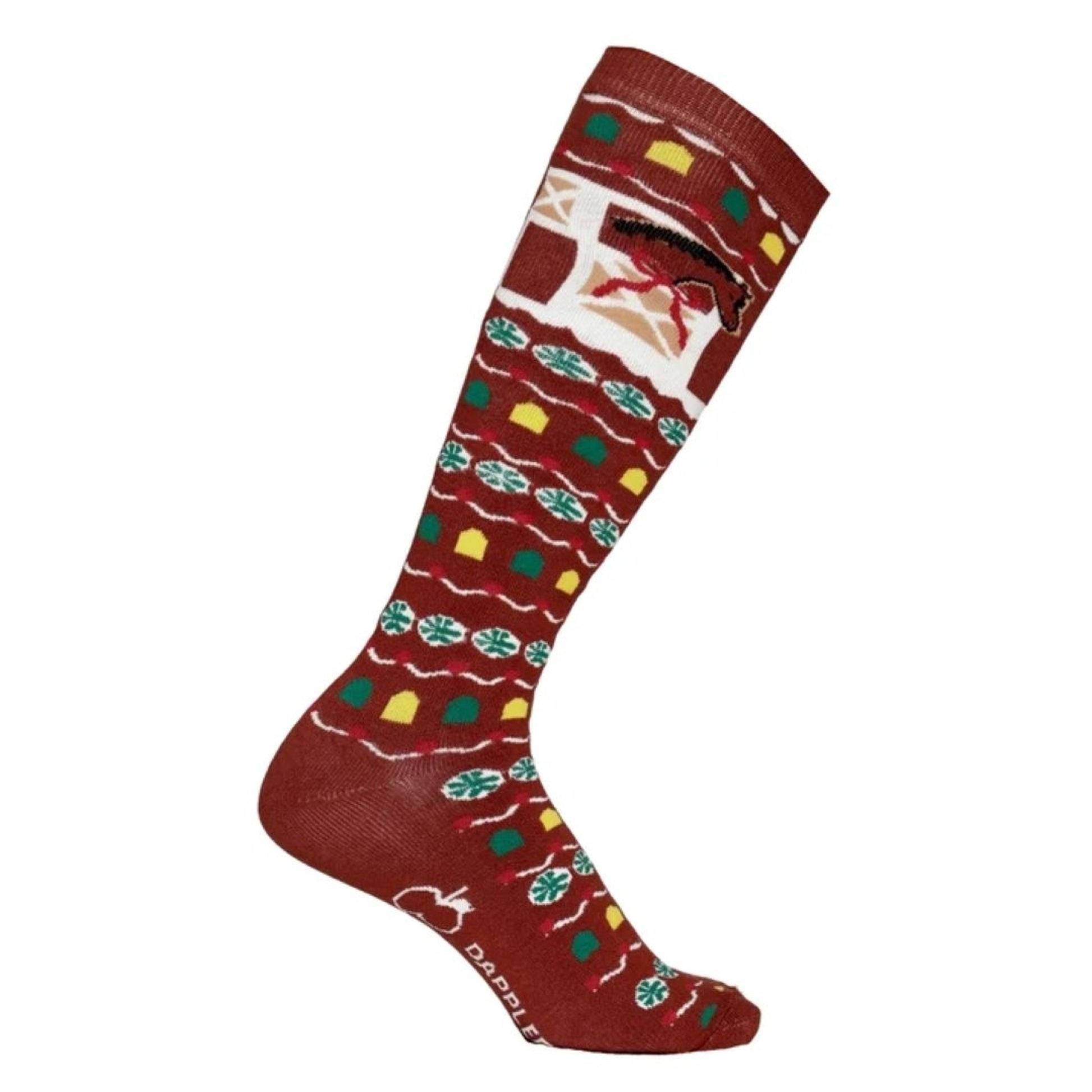Dapplebay Ladies Gingerbread Horse Boot Socks