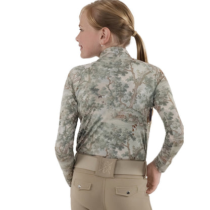 Dapplebay Kids Hunt Tapestry 1/4 Zip LS Riding Top