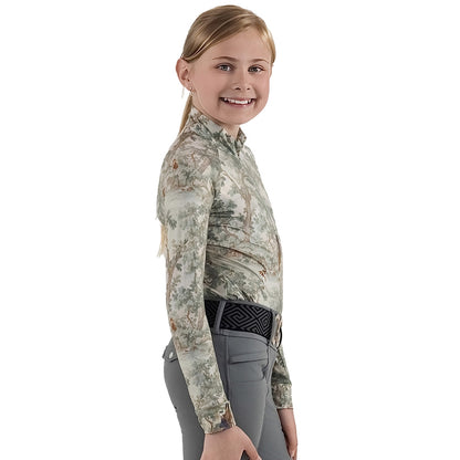 Dapplebay Kids Hunt Tapestry 1/4 Zip LS Riding Top