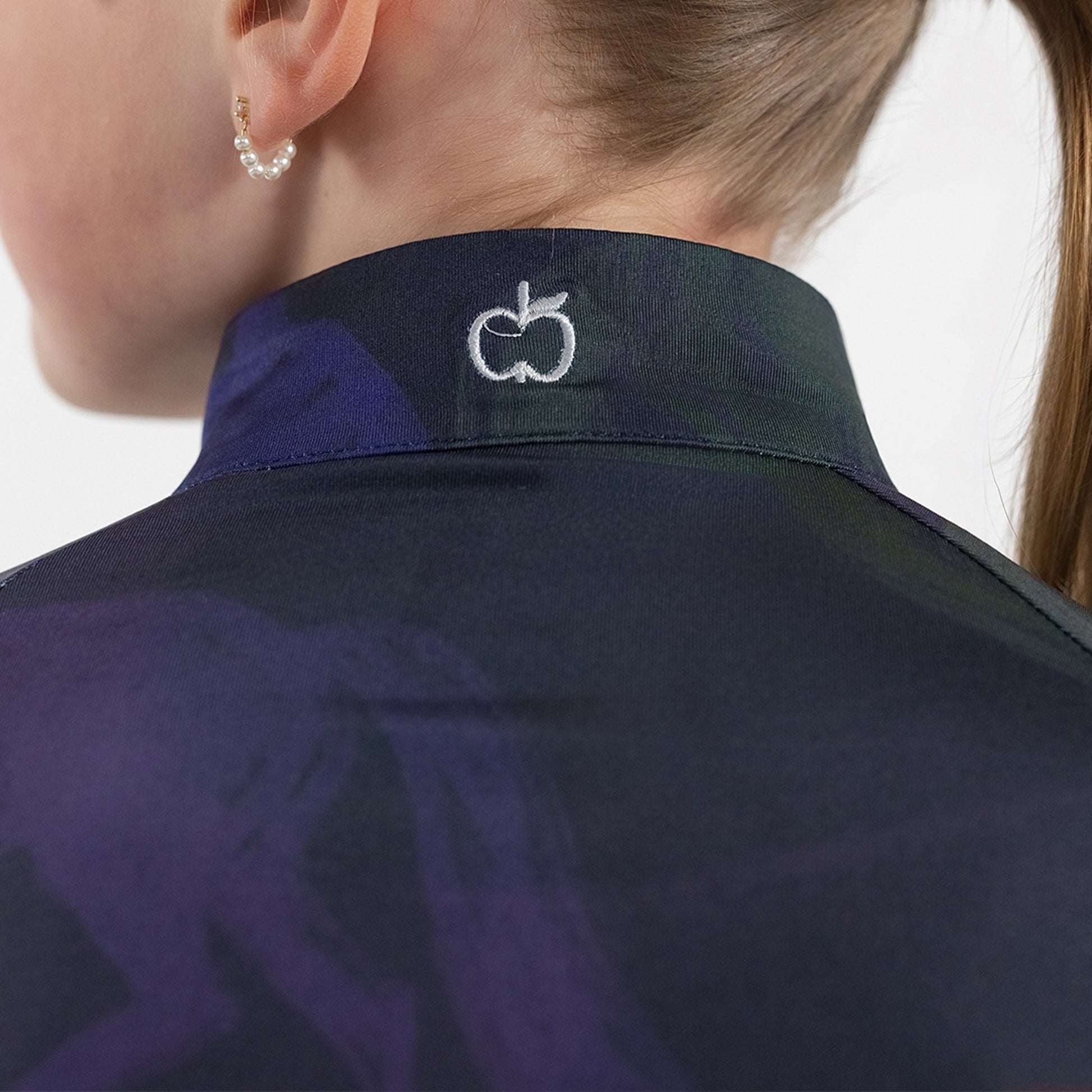 Dapplebay Kids Abstract Horses 1/4 Zip LS Riding Top