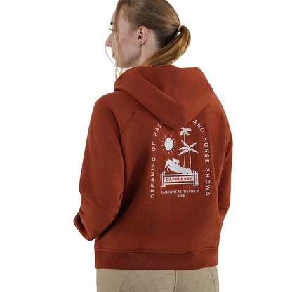 Dapplebay Ladies Palm Trees & Horse Shows Hoodie