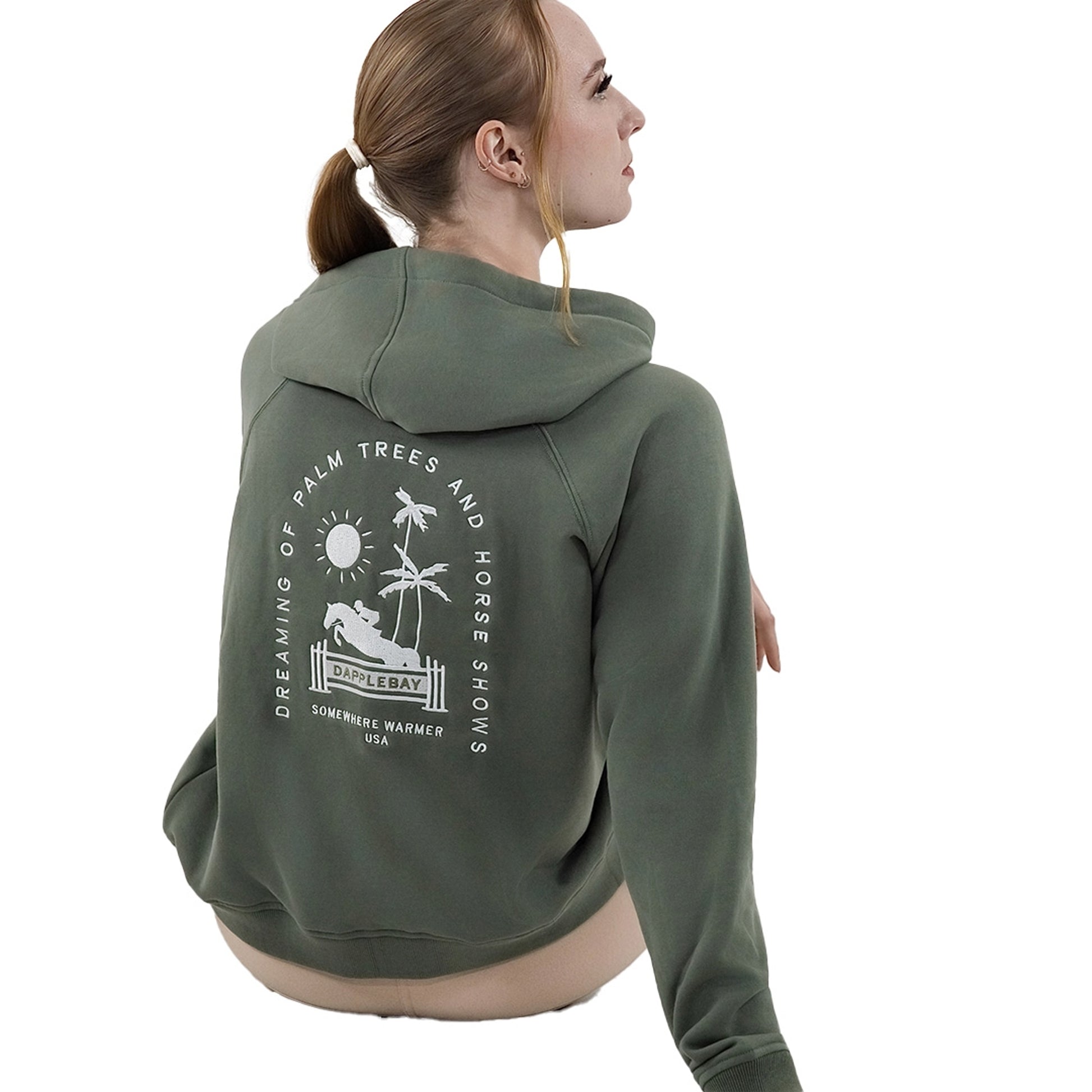Dapplebay Ladies Palm Trees & Horse Shows Hoodie