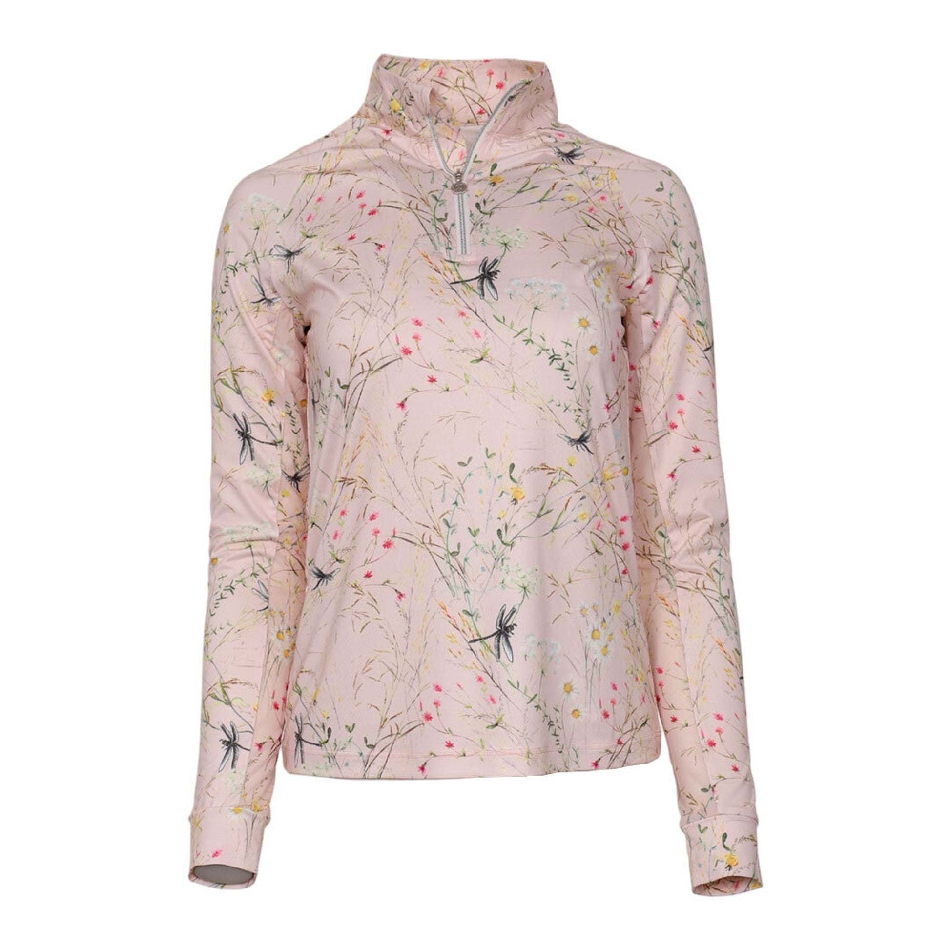 Dapplebay Ladies Dragonfly Meadow 1/4 Zip LS Riding Top