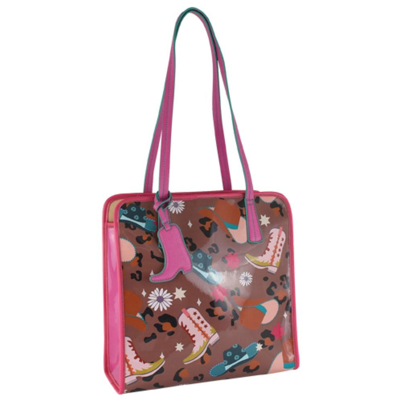 Justin Catchfly Jelly Tote Bag with Vintage Hats And Boots