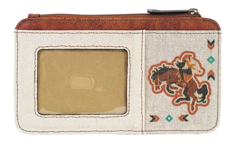 Justin Ladies Card Organizer with Bronco/Cowgirl