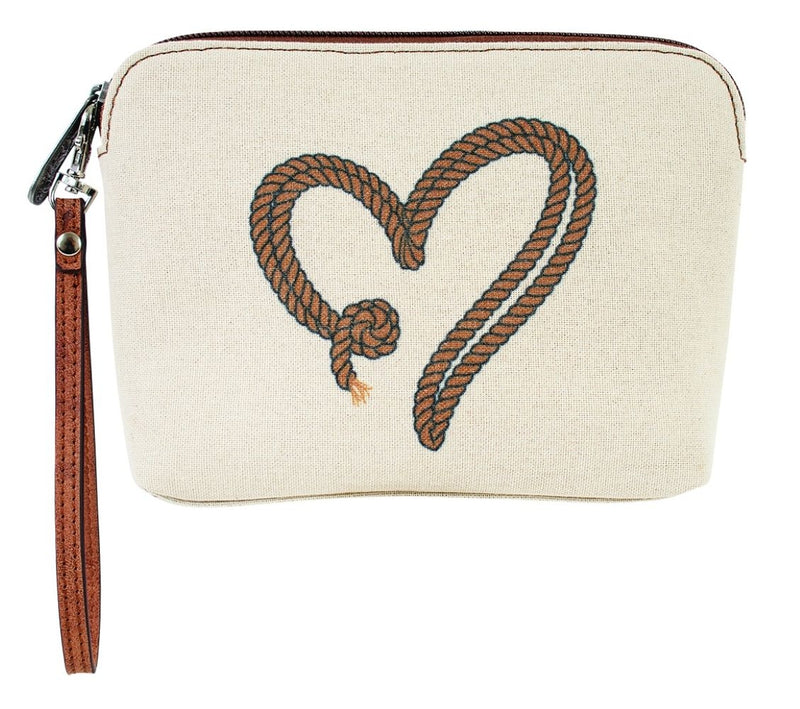 Justin Ladies Cosmetic Pouch with Rope Heart