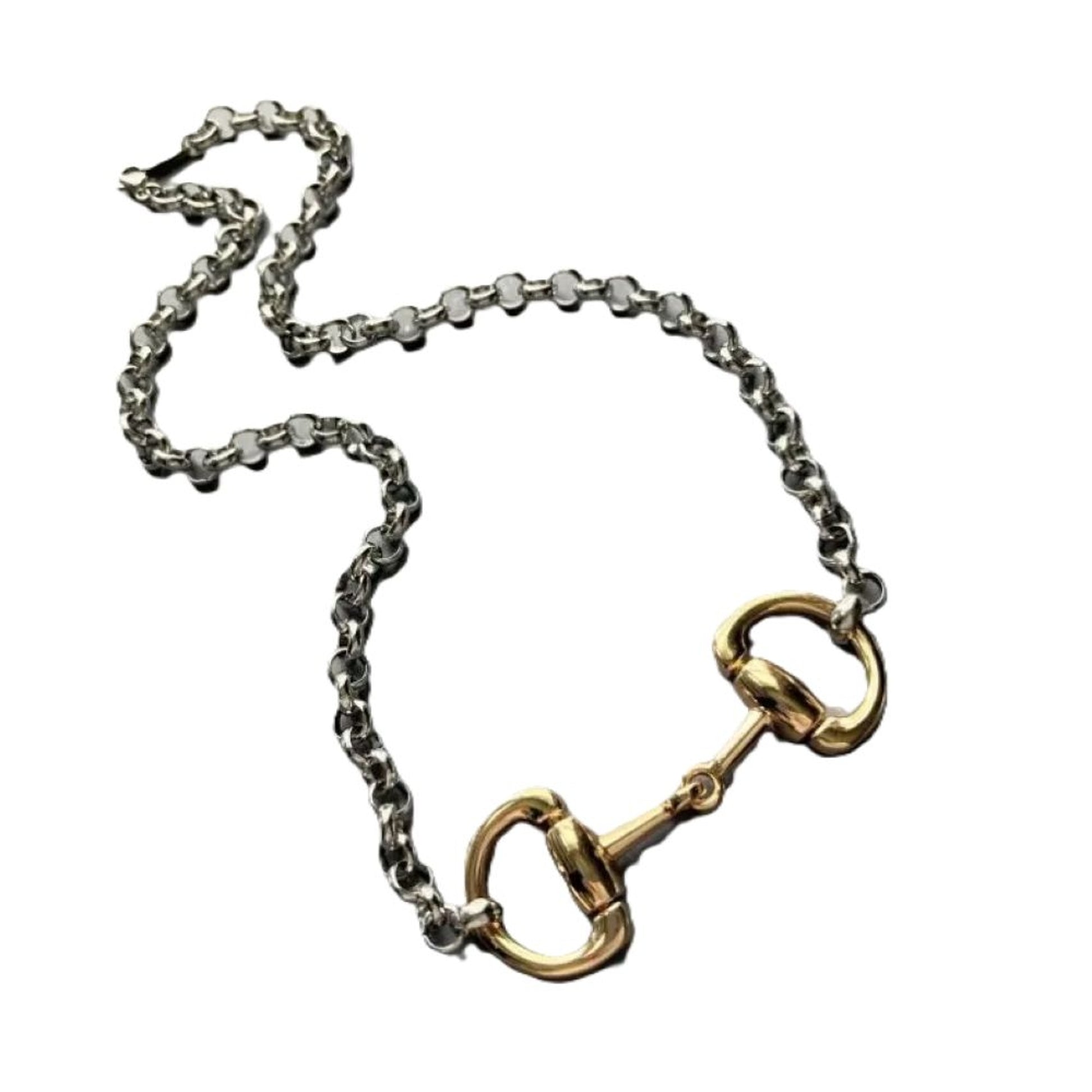 Awst Int'l Two-tone Chunky Snaffle Bit Necklace