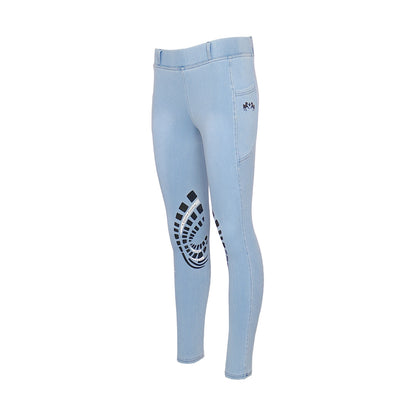 Equine Couture Ladies Denim KP Tights with Phone Pocket