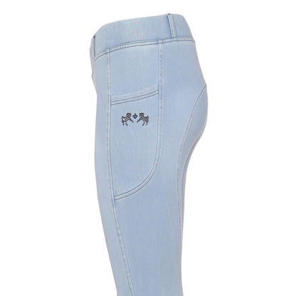 Equine Couture Ladies Denim KP Tights with Phone Pocket