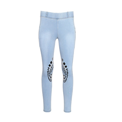 Equine Couture Ladies Denim KP Tights with Phone Pocket