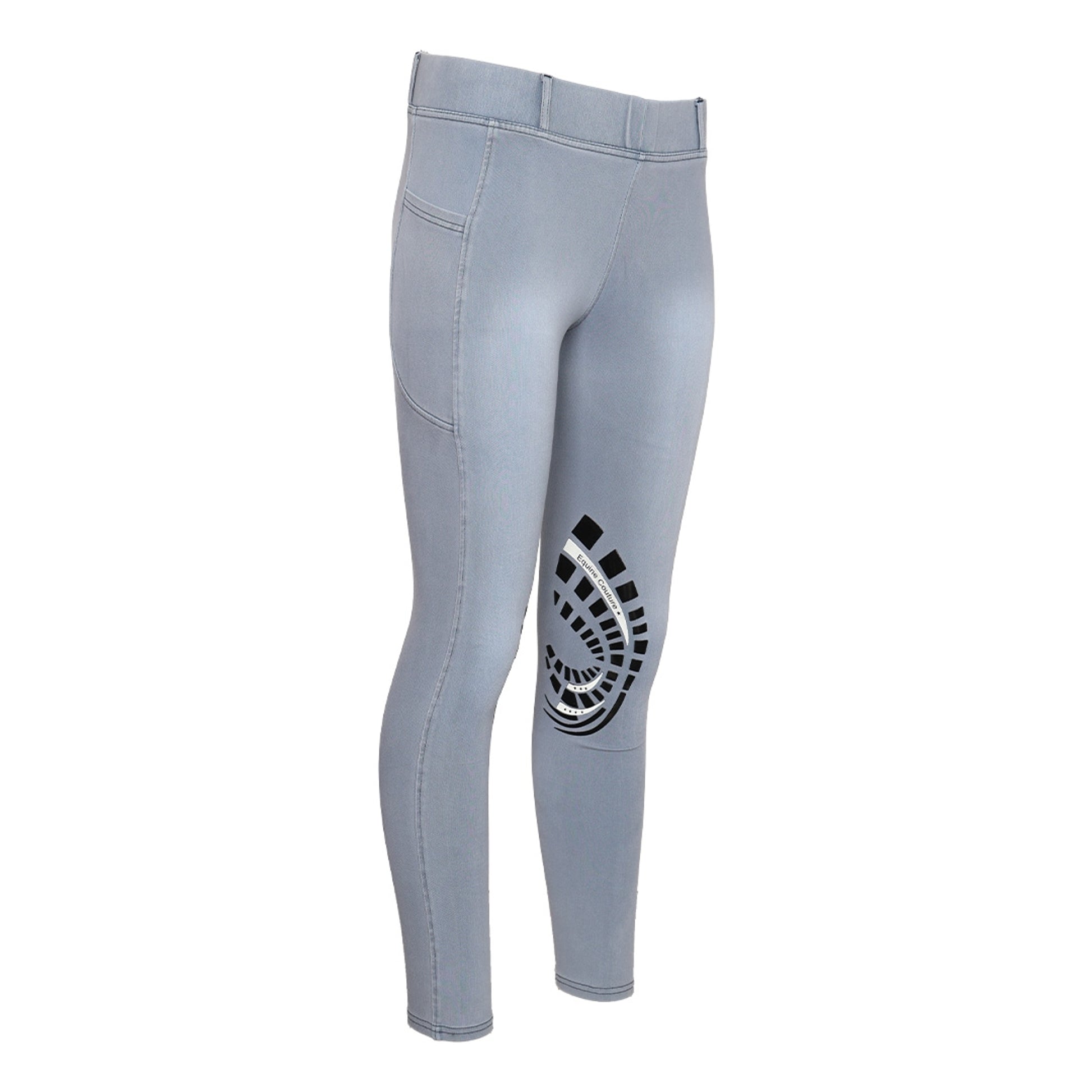 Equine Couture Ladies Denim KP Tights with Phone Pocket