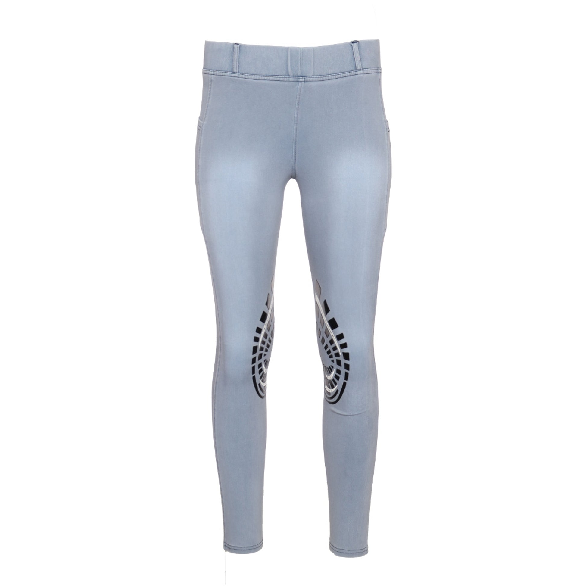 Equine Couture Ladies Denim KP Tights with Phone Pocket