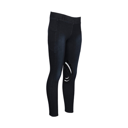 Equine Couture Ladies Denim KP Tights with Phone Pocket