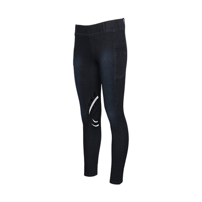 Equine Couture Ladies Denim KP Tights with Phone Pocket