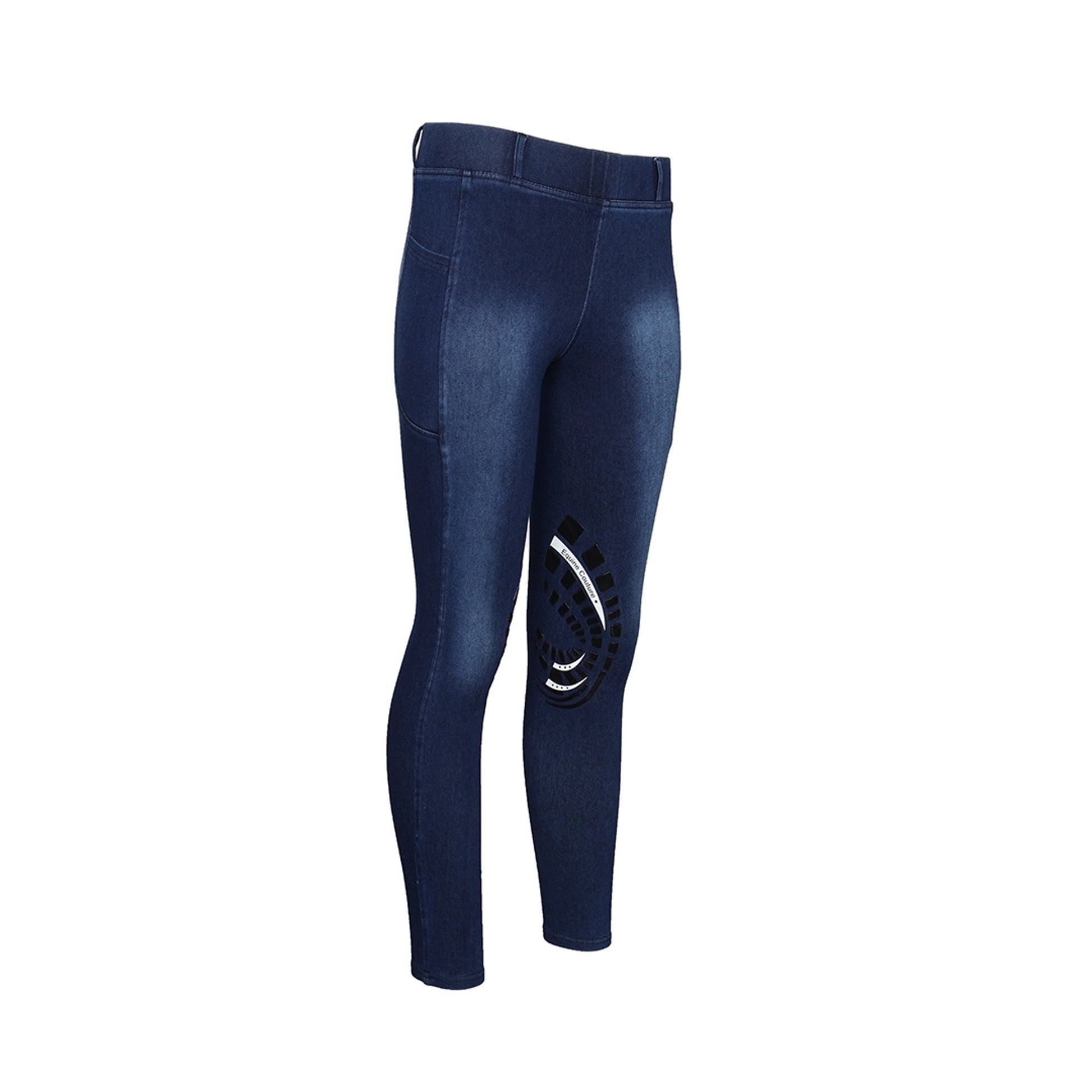 Equine Couture Ladies Denim KP Tights with Phone Pocket