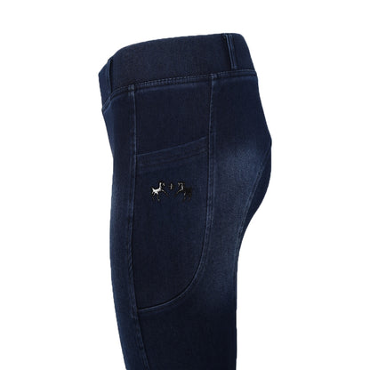 Equine Couture Ladies Denim KP Tights with Phone Pocket