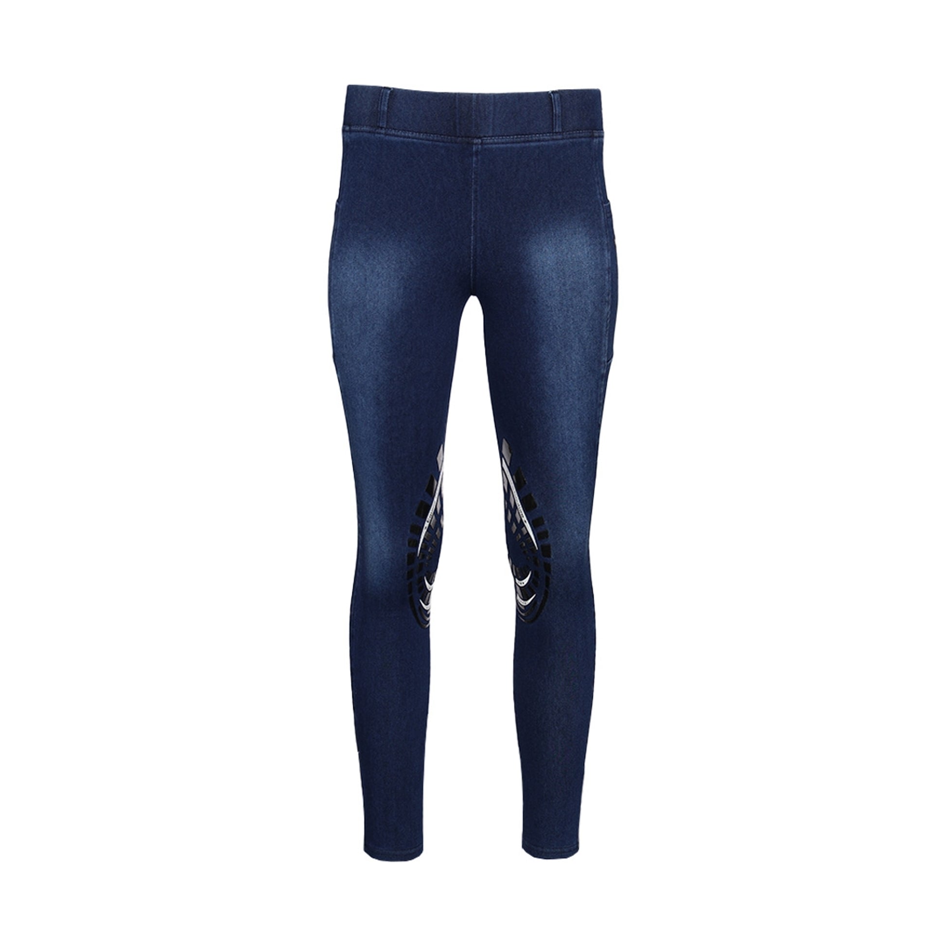 Equine Couture Ladies Denim KP Tights with Phone Pocket