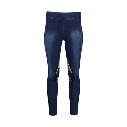 Equine Couture Ladies Denim KP Tights with Phone Pocket