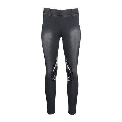 Equine Couture Ladies Denim KP Tights with Phone Pocket