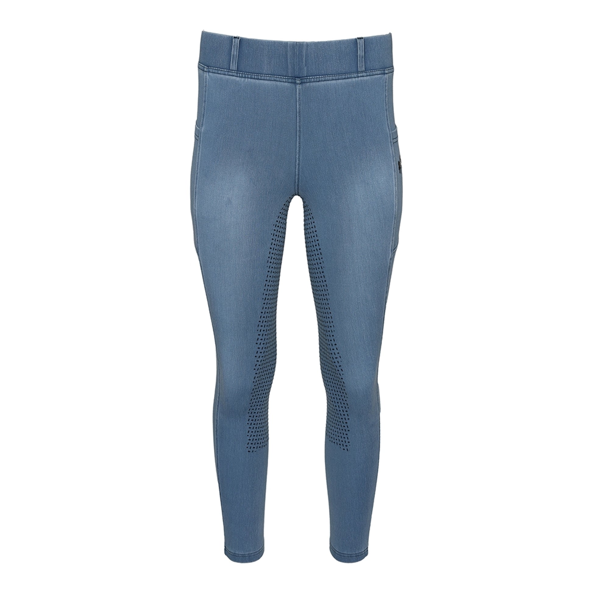 Equine Couture Ladies Denim FS Tights with Phone Pocket