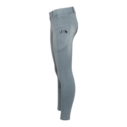 Equine Couture Ladies Denim FS Tights with Phone Pocket