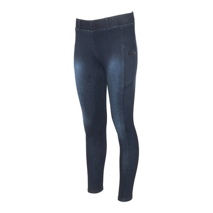 Equine Couture Ladies Denim FS Tights with Phone Pocket
