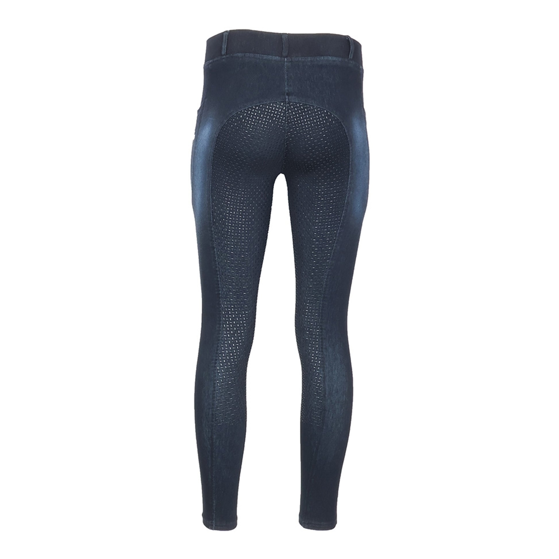 Equine Couture Ladies Denim FS Tights with Phone Pocket