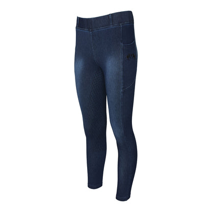 Equine Couture Ladies Denim FS Tights with Phone Pocket