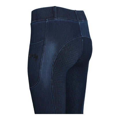 Equine Couture Ladies Denim FS Tights with Phone Pocket