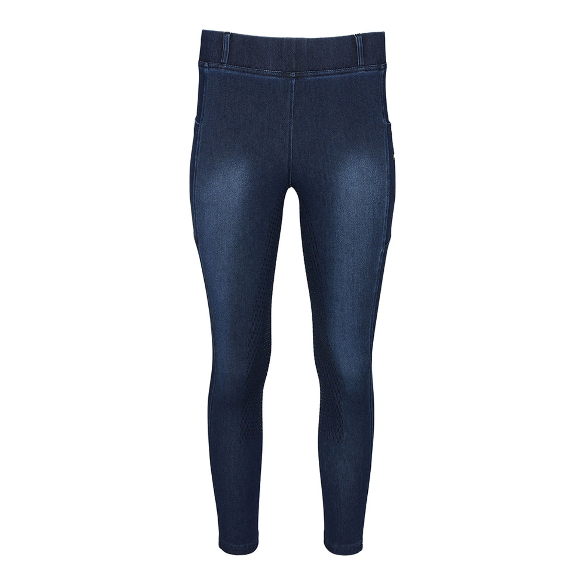 Equine Couture Ladies Denim FS Tights with Phone Pocket