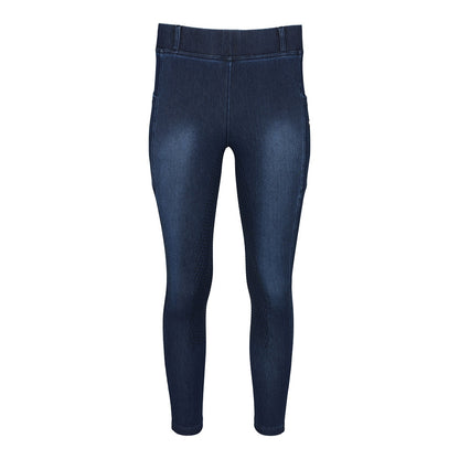 Equine Couture Ladies Denim FS Tights with Phone Pocket