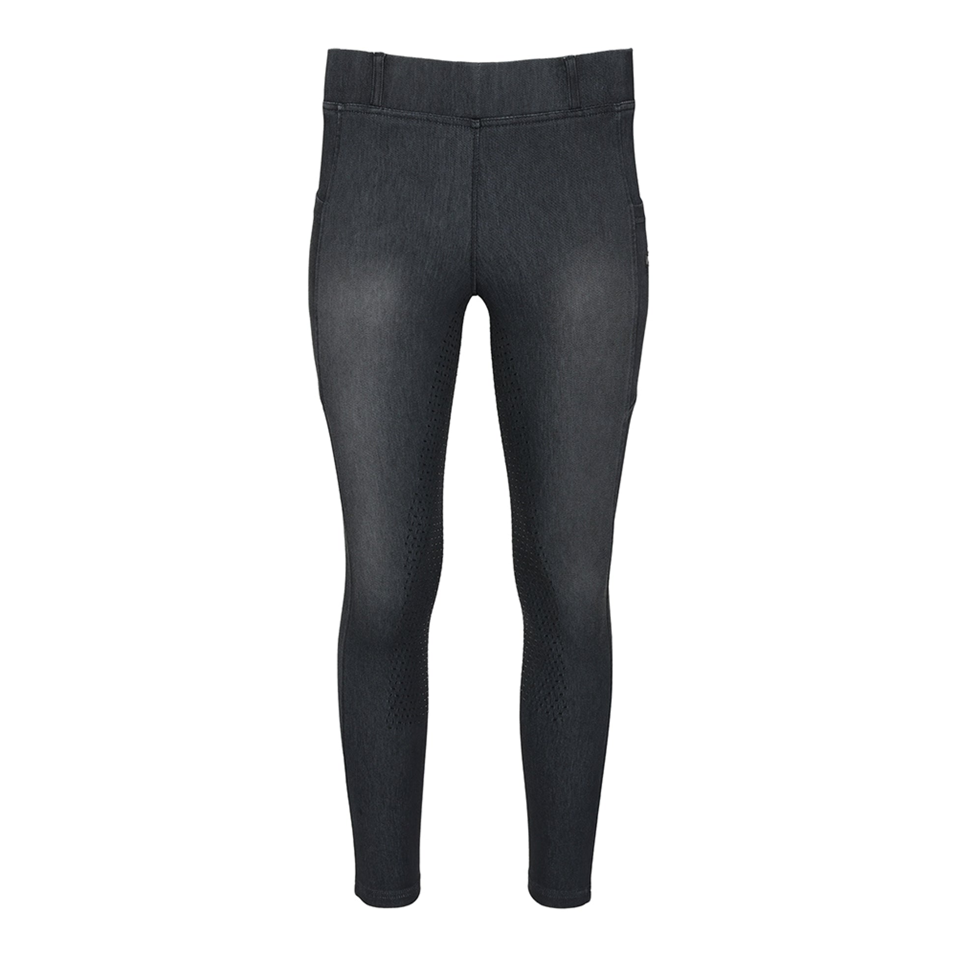 Equine Couture Ladies Denim FS Tights with Phone Pocket