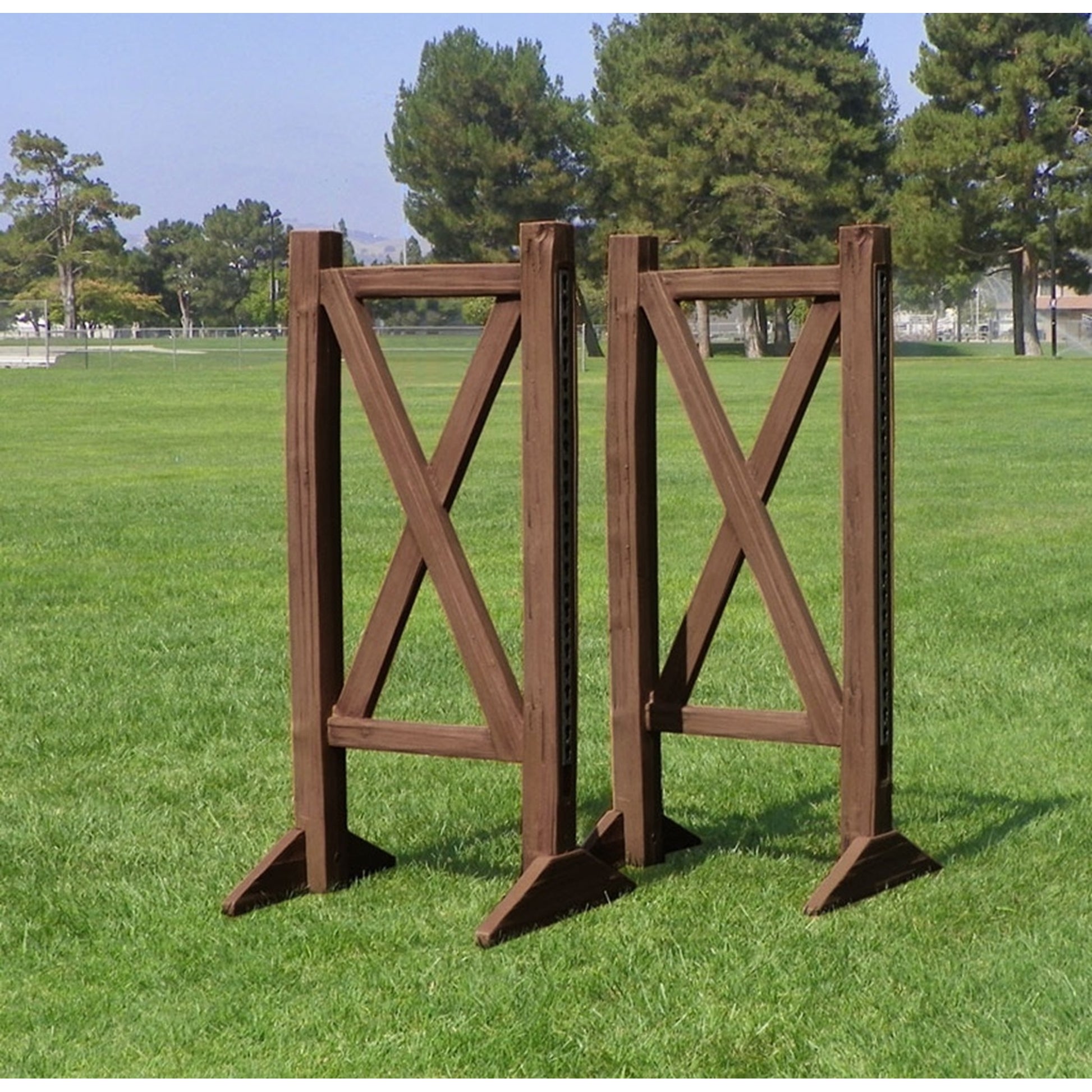 Burlingham Sports Faux Wood Split Rail Standards