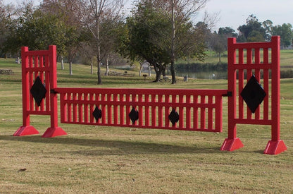 Burlingham Sports Straight Picket Diamond Two Tone 5 Ft Jump Standards