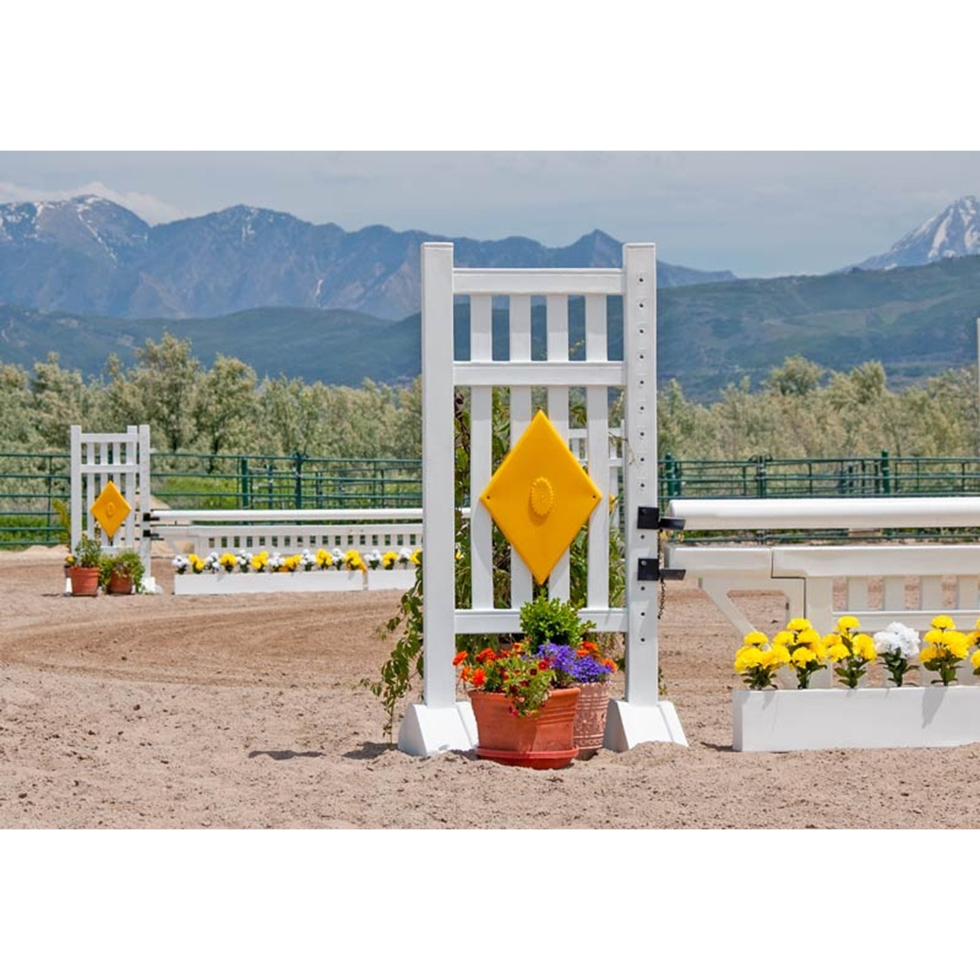 Burlingham Sports Straight Picket Diamond Two Tone 5 Ft Jump Standards