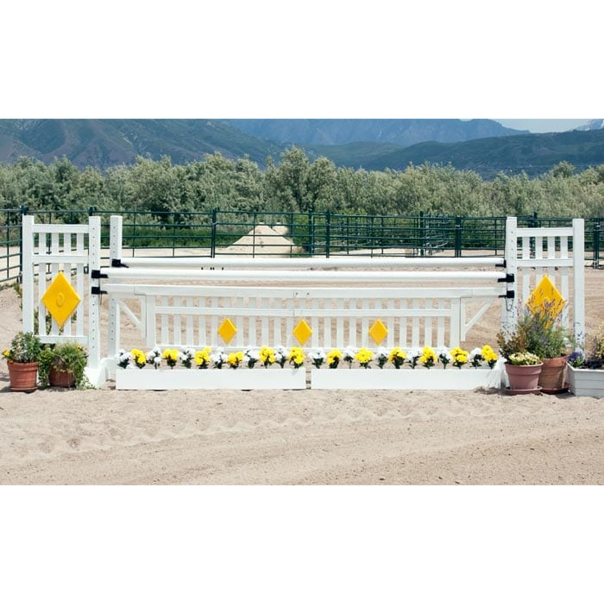 Burlingham Sports Straight Picket Diamond Two Tone 5 Ft Jump Standards