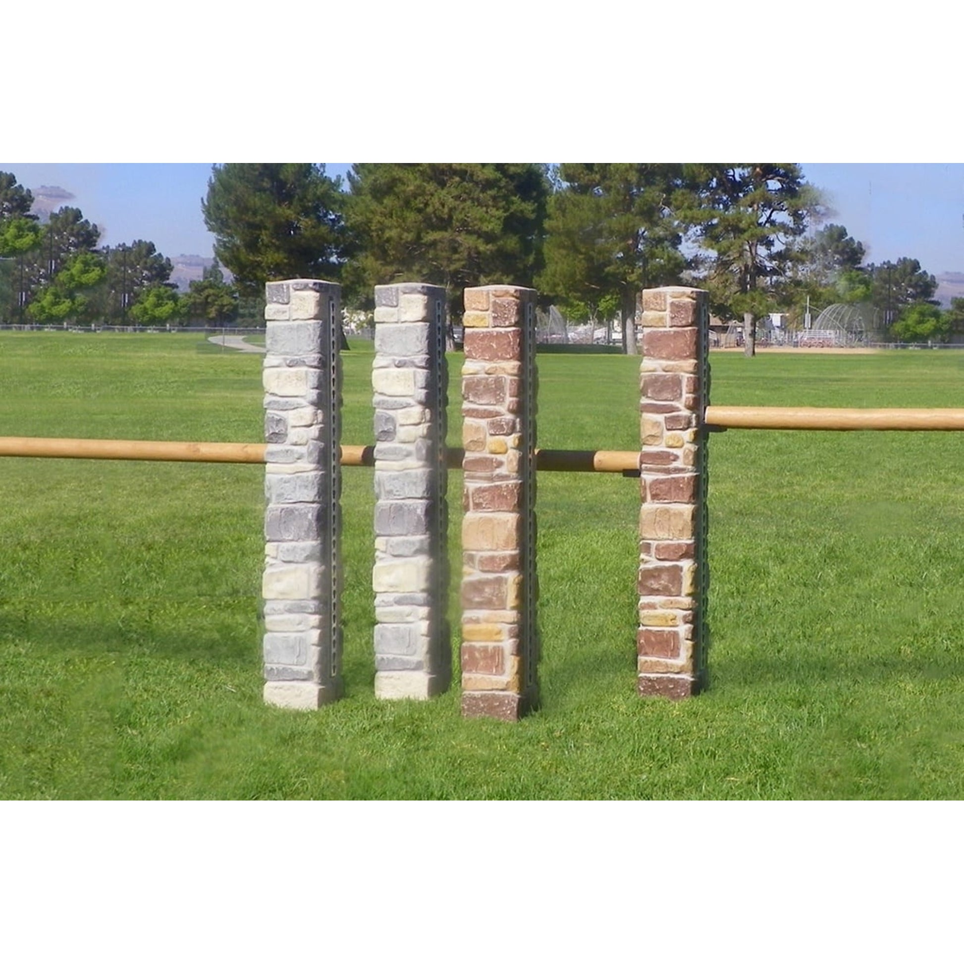 Burlingham Sports Stone Column Standards with Track
