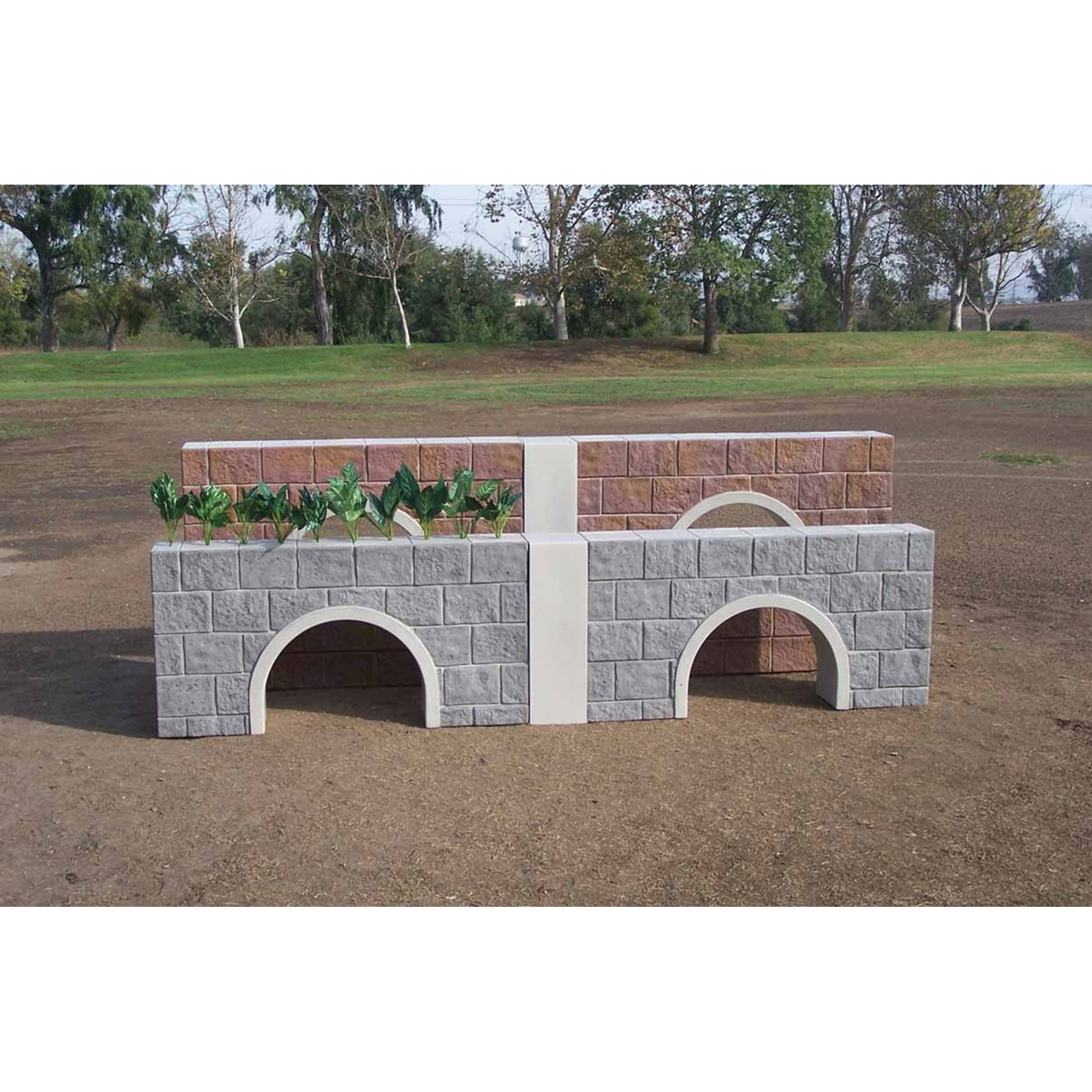 Burlingham Sports Stone Culvert Wall - Set of 2
